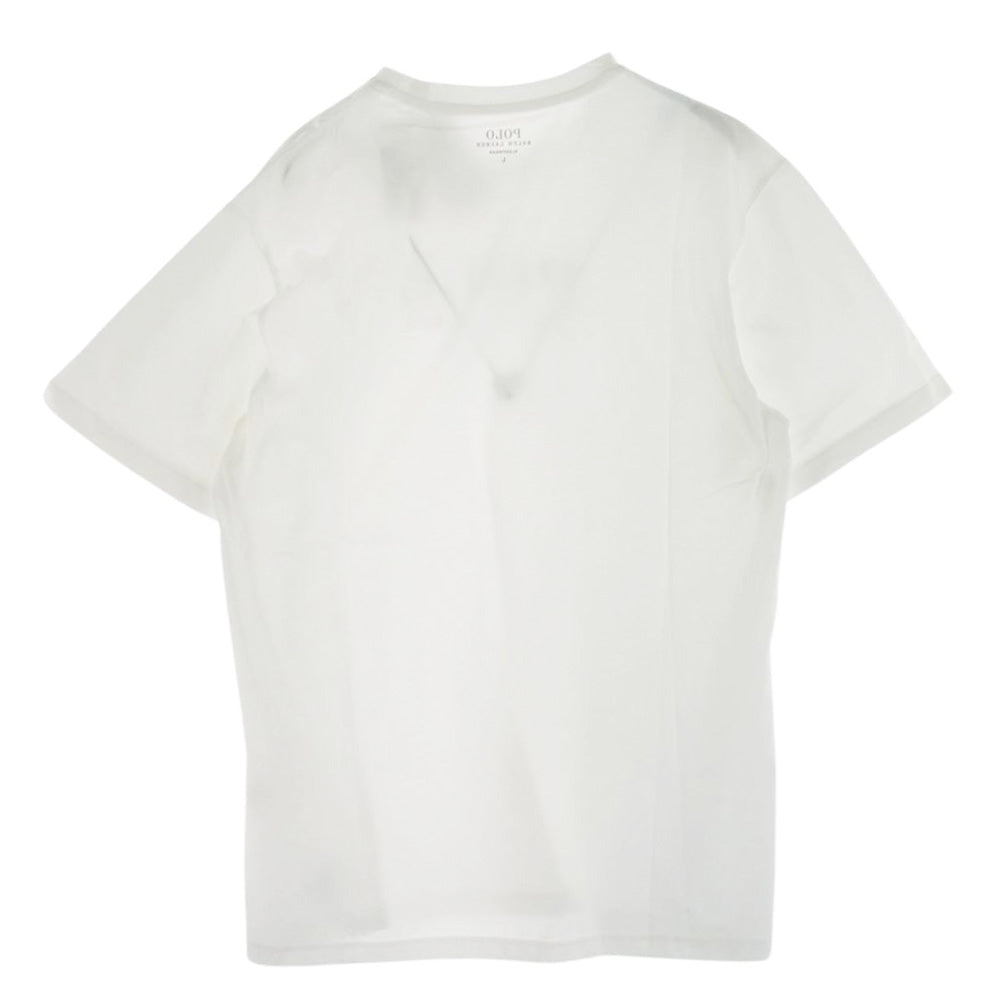 POLO RALPH LAUREN ポロ・ラルフローレン Logo printed Short Sleeve CrewNeck ロゴ プリント ショートスリーブ クルーネック 半袖 Tシャツ オフホワイト系 L【新古品】【未使用】【中古】
