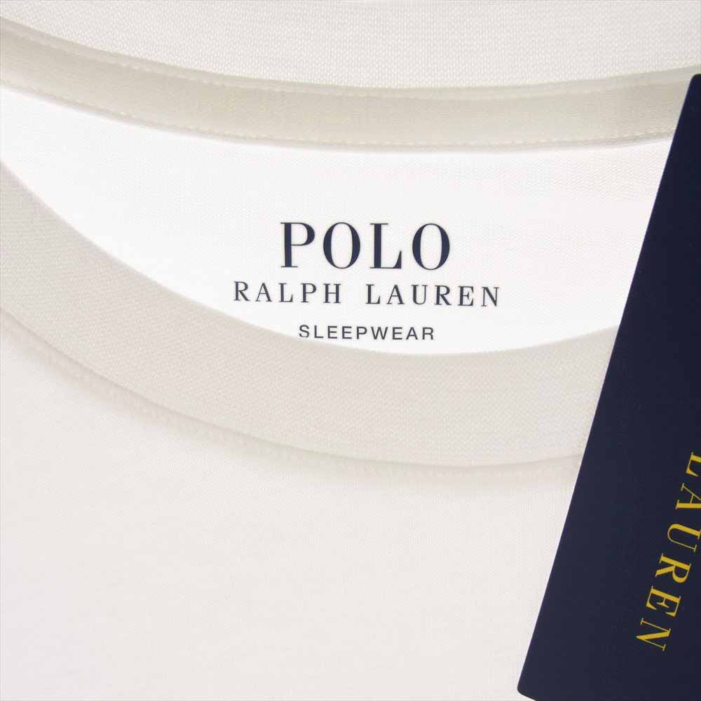 POLO RALPH LAUREN ポロ・ラルフローレン Logo printed Short Sleeve CrewNeck ロゴ プリント ショートスリーブ クルーネック 半袖 Tシャツ オフホワイト系 L【新古品】【未使用】【中古】