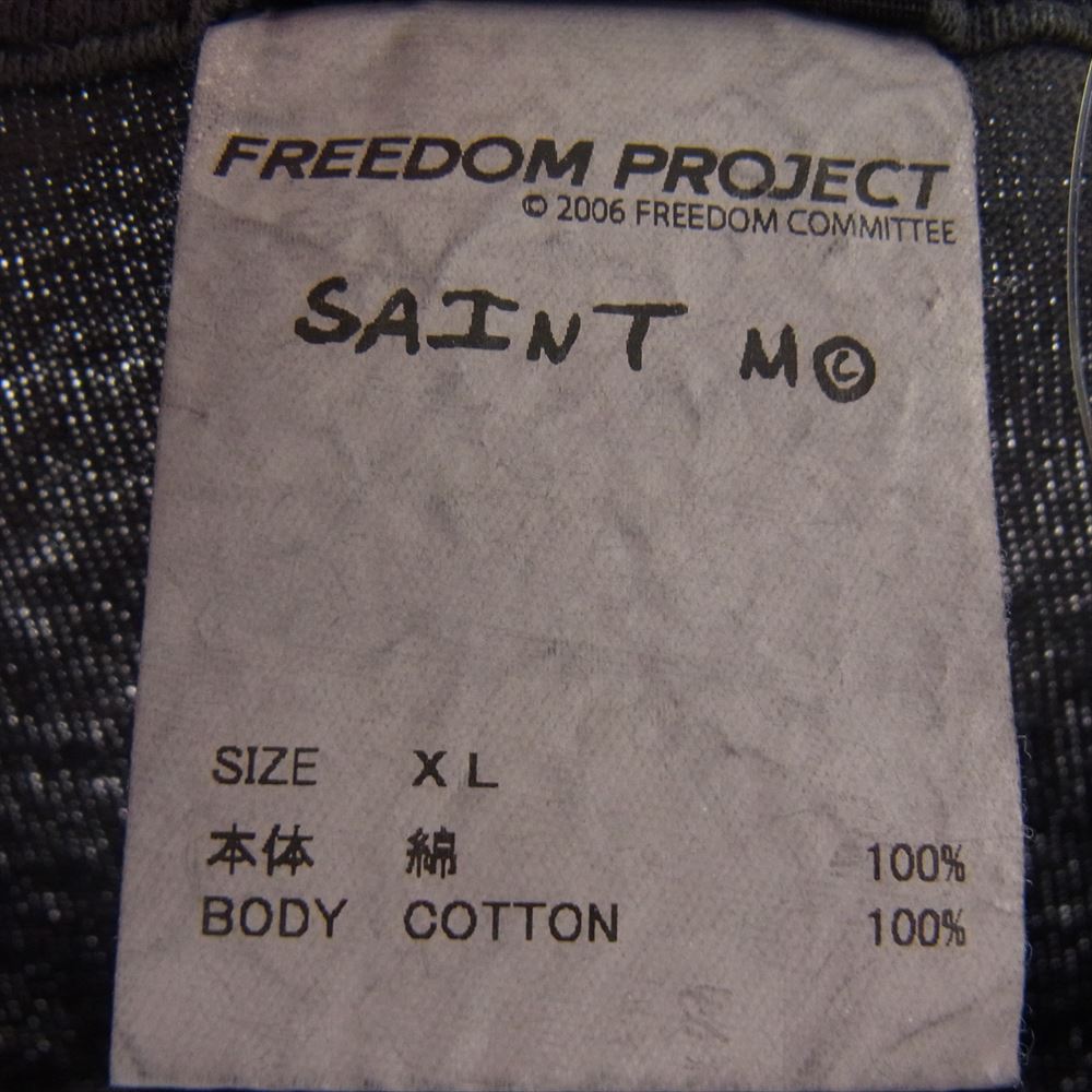 SAINT MICHAEL セントマイケル 24SS SM-YS8-0000-C19 FREEDOM FD SS TEE コラボ 半袖 ショート スリーブ Tシャツ カットソー グレー系 XL【新古品】【未使用】【中古】
