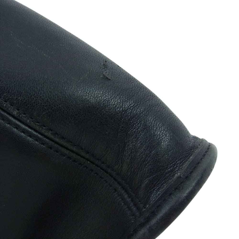 COACH コーチ old オールド レザー ショルダー バッグ ブラック系【中古】
