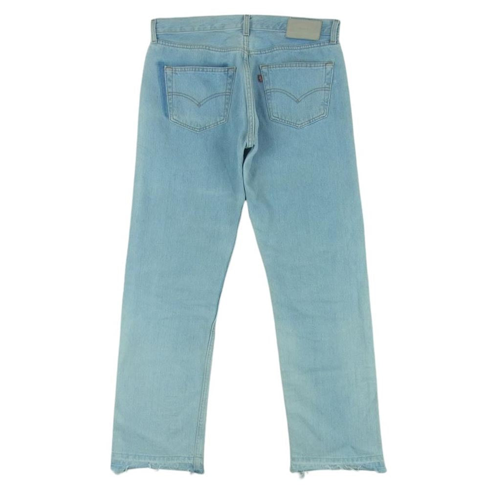 ラブ―クル リーバイス リメイク 再構築 デニム パンツ 日本製 インディゴブルー系 L【中古】