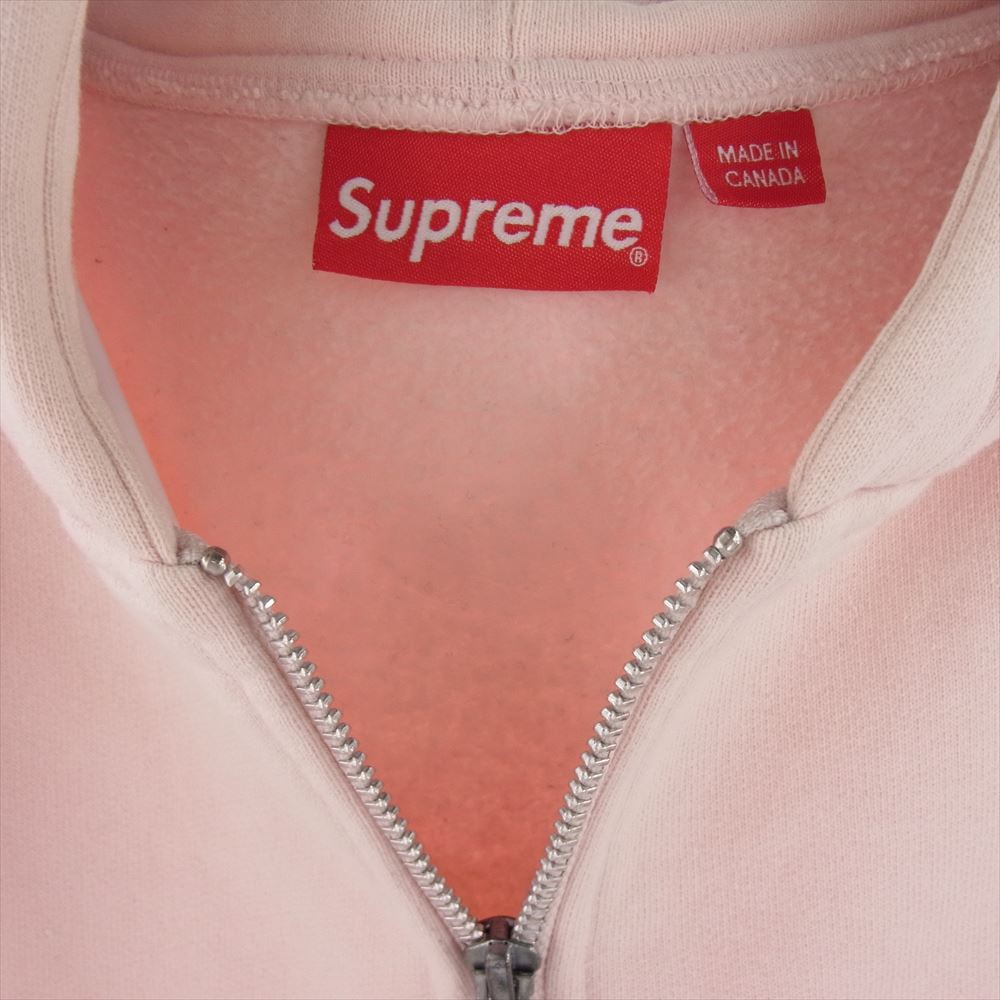 Supreme シュプリーム 17AW Small Box Zip Up Sweatshirt スモール ボックスロゴ ジップアップ スウェットシャツ フーディー パーカー ピンク系 L【中古】