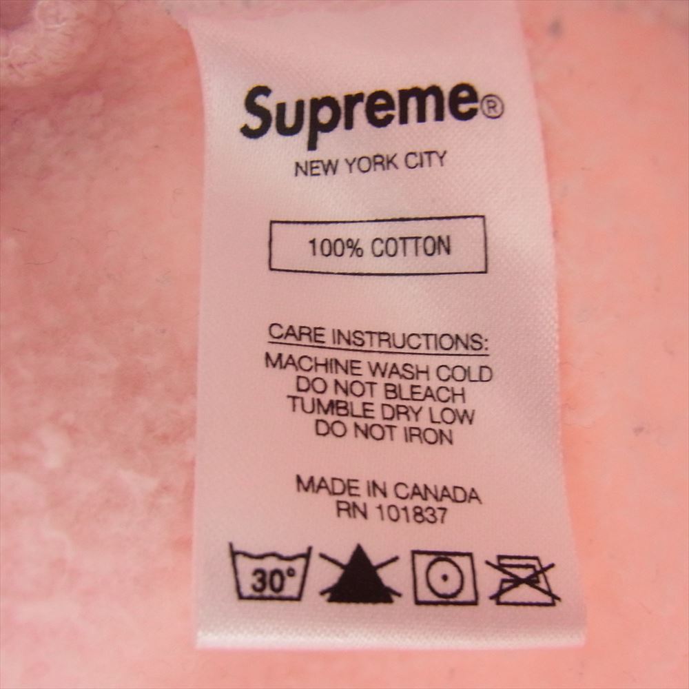 Supreme シュプリーム 17AW Small Box Zip Up Sweatshirt スモール ボックスロゴ ジップアップ スウェットシャツ フーディー パーカー ピンク系 L【中古】