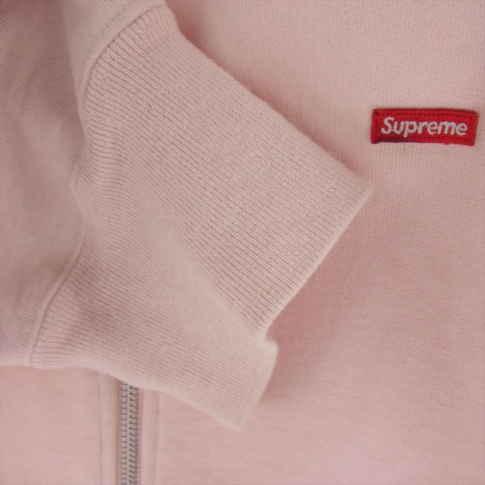 Supreme シュプリーム 17AW Small Box Zip Up Sweatshirt スモール ボックスロゴ ジップアップ スウェットシャツ フーディー パーカー ピンク系 L【中古】