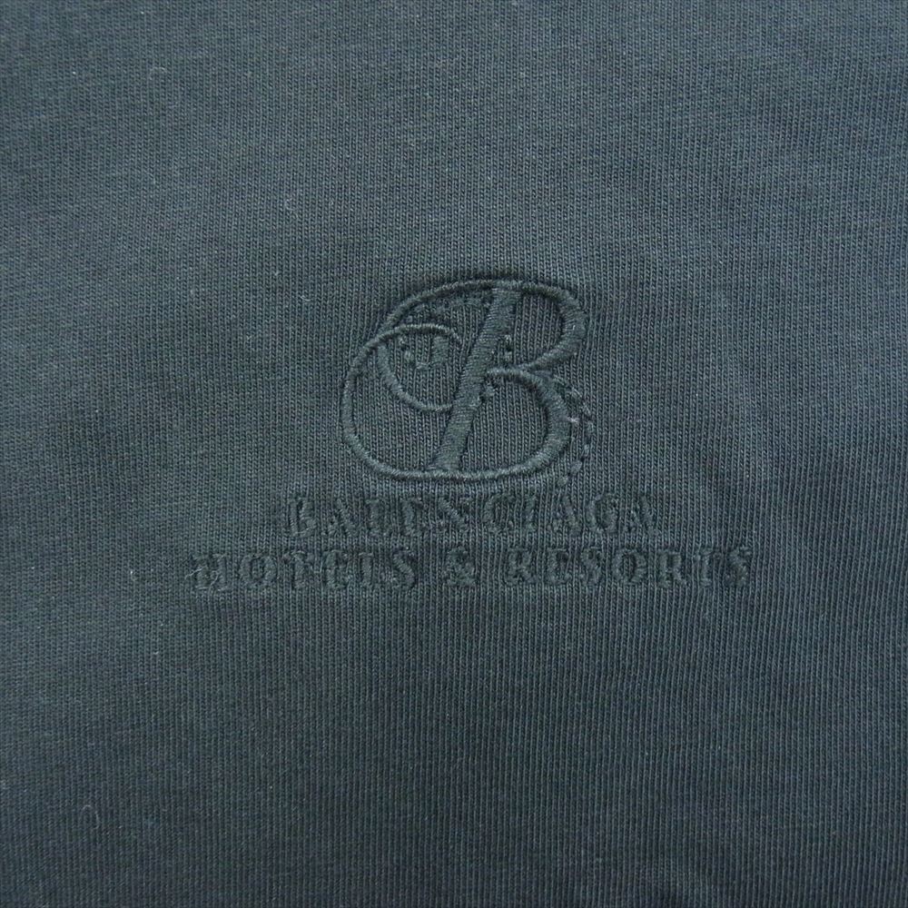 BALENCIAGA バレンシアガ 21SS 651795 TKVA9 HOTEL RESORTS ホテルリゾート ロゴ刺繍 半袖 オーバーサイズ Tシャツ ブラック系 XS【中古】