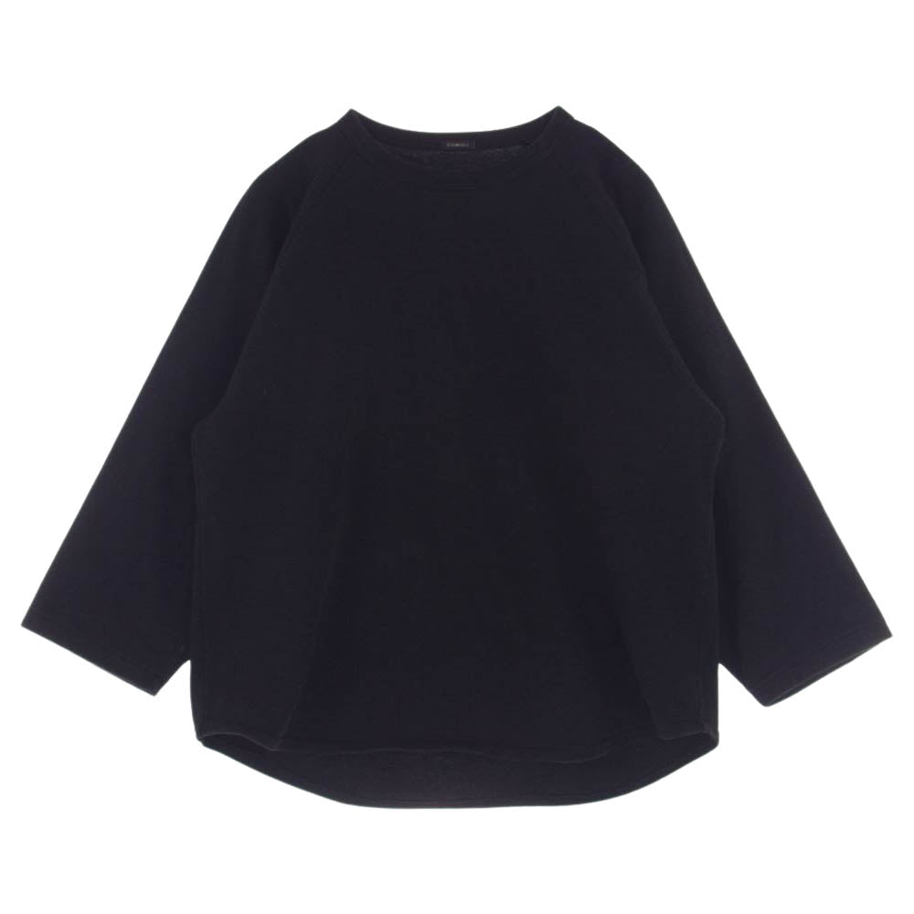 COMOLI コモリ 24SS Z01-05018 コットン ジャージ ベースボール 長袖 Tシャツ ロングスリーブ カットソー ブラック系 2【中古】