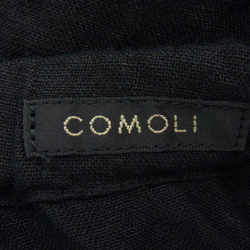 COMOLI コモリ 24SS Z01-03009 ヘンプ カナパ ドロースト リング パンツ  ブラック系 2【中古】