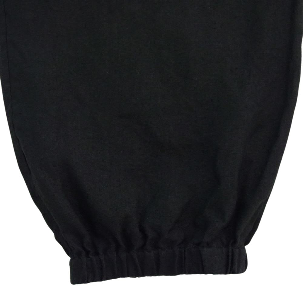 COMOLI コモリ 24SS Z01-03009 ヘンプ カナパ ドロースト リング パンツ  ブラック系 2【中古】