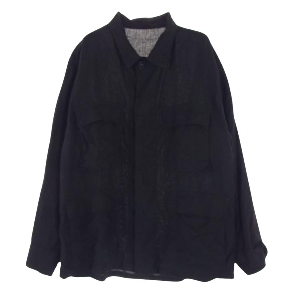 COMOLI コモリ 24SS Z01-01009 KHADI コットン カナパ BDUジャケット ブラック系 2【中古】