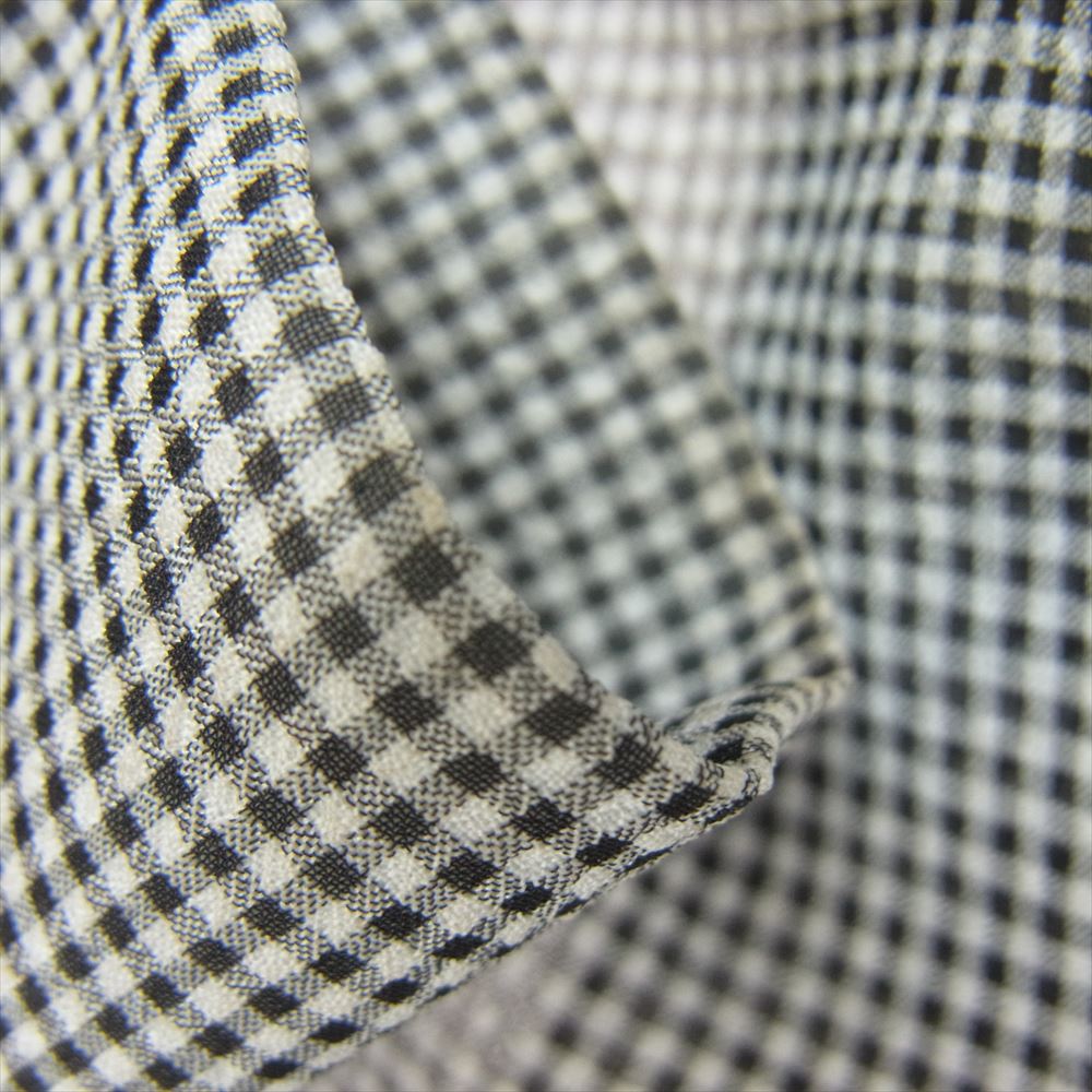 セルフォード HANAE MORI ハナエモリ ペタルカラー チェック ブラウス ブラック系 38【中古】