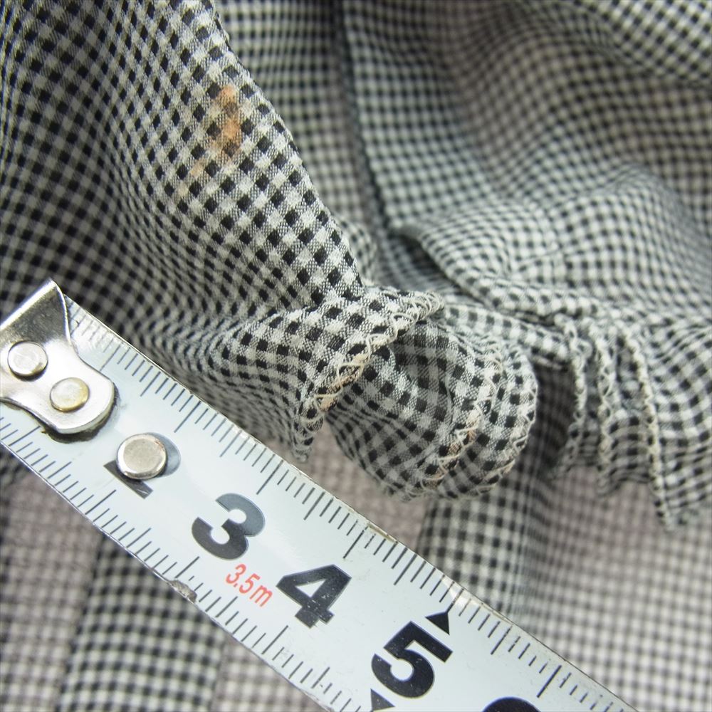 セルフォード HANAE MORI ハナエモリ ペタルカラー チェック ブラウス ブラック系 38【中古】