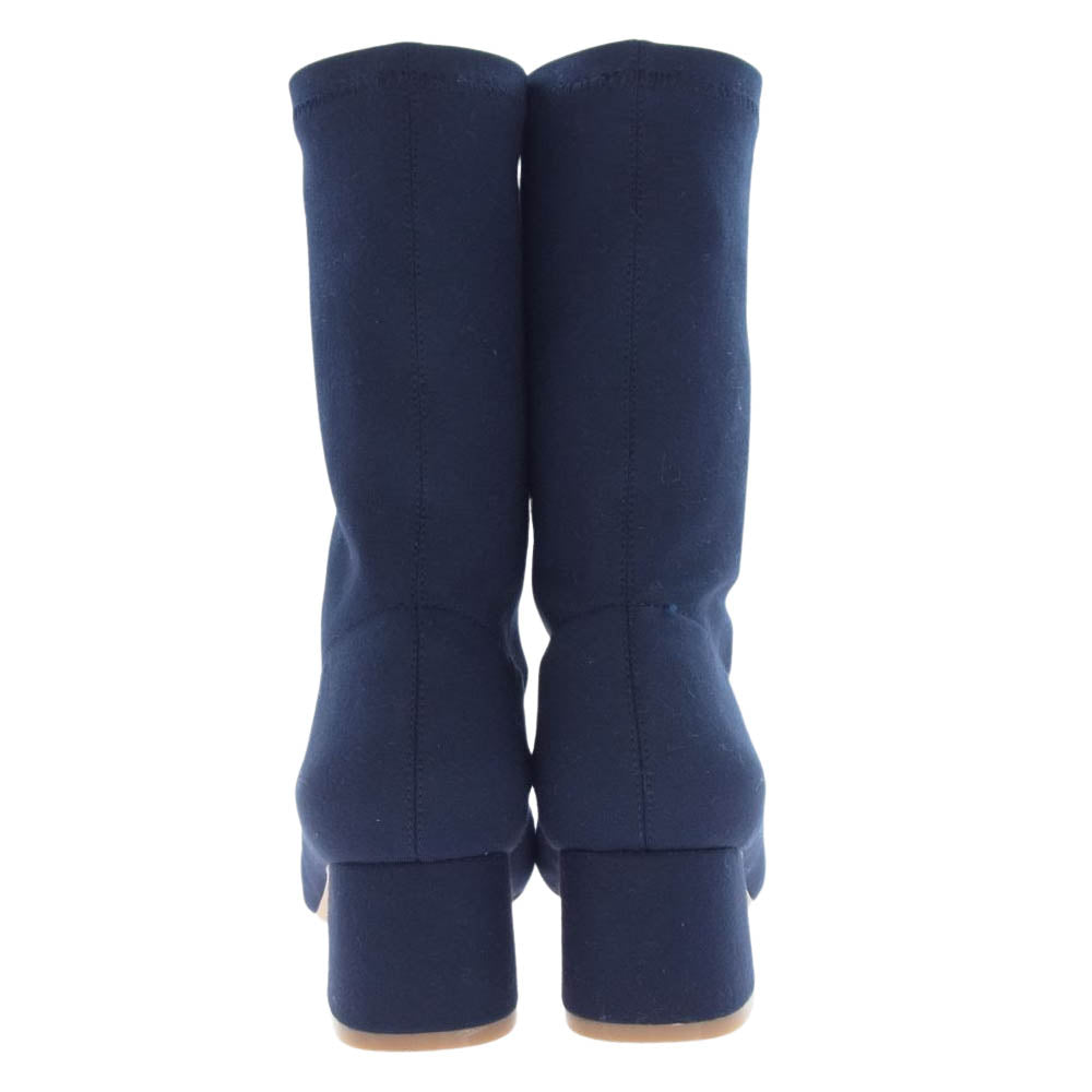 ツルバイマリコオイカワ ヒール アンクル ブーツ ネイビー系 37【中古】