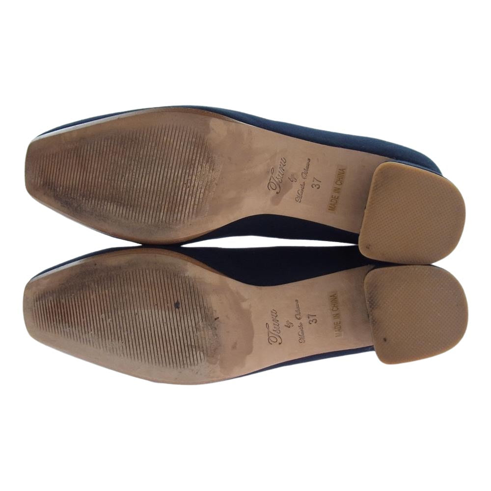 ツルバイマリコオイカワ ヒール アンクル ブーツ ネイビー系 37【中古】