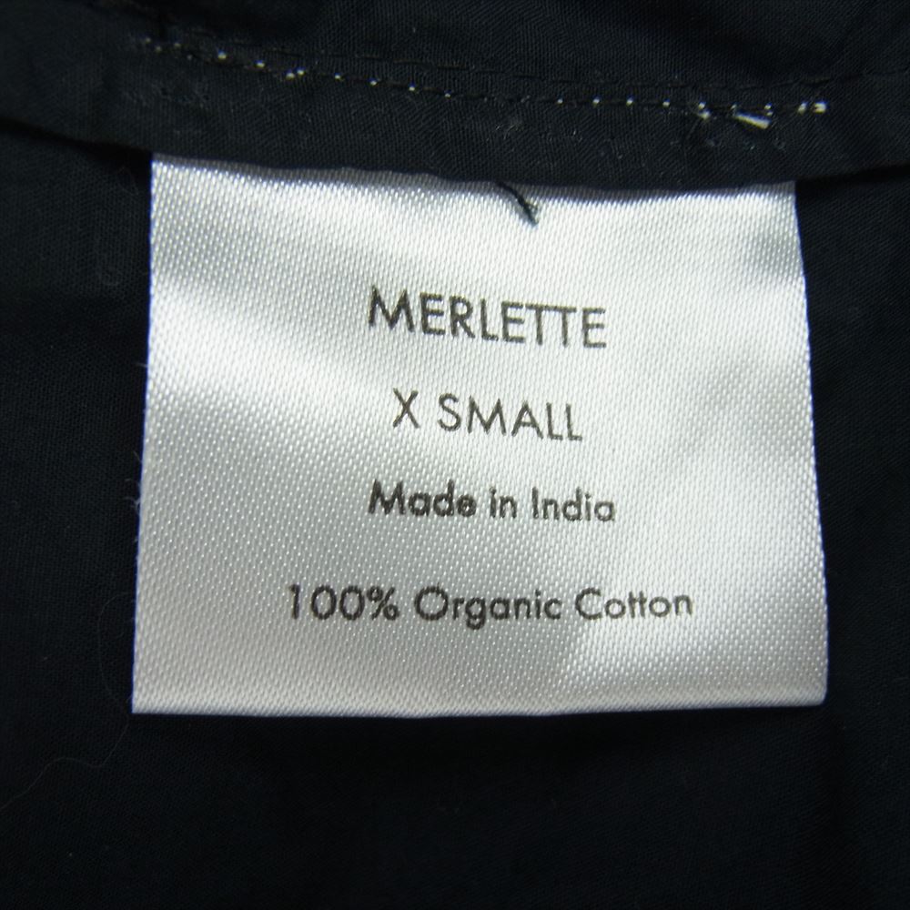 マーレット ARCANE アーケイン シャーリング スリーブ 半袖 ワンピース ドレス ブラック系 XS【極上美品】【中古】