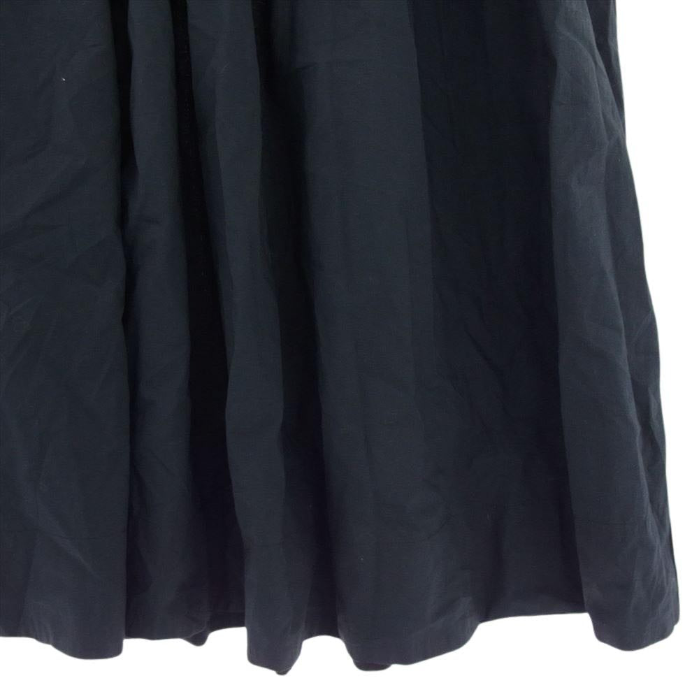 マーレット ARCANE アーケイン シャーリング スリーブ 半袖 ワンピース ドレス ブラック系 XS【極上美品】【中古】