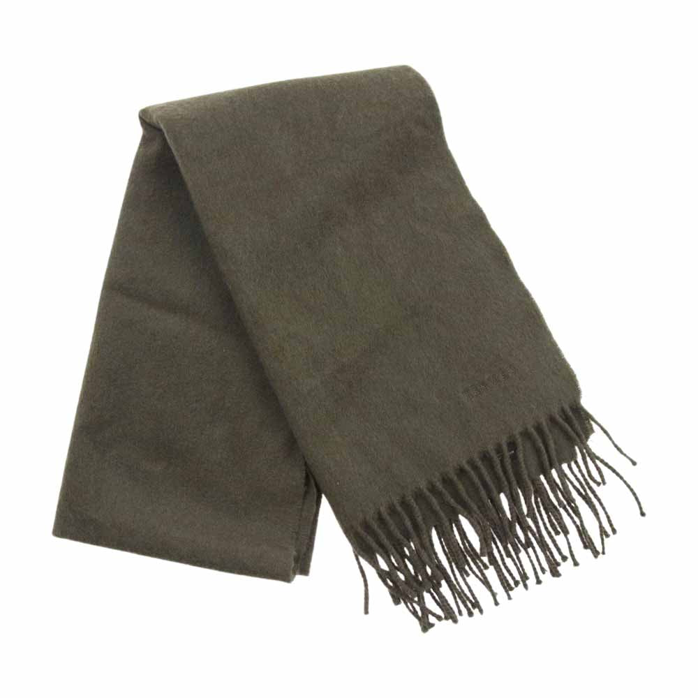 HERMES エルメス イギリス製 カシミヤ100%  マフラー ストール モスグリーン系【中古】