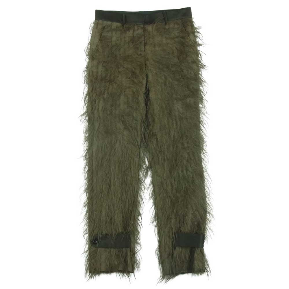 Sacai サカイ 22SS 22-06094 合成 フェザー パンツ 日本製 カーキ系 1【中古】