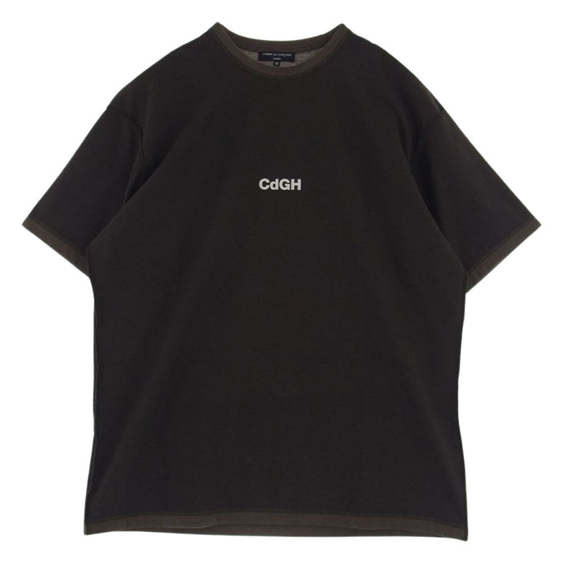 COMME des GARCONS HOMME HOMME コムデギャルソンオムオム 24SS HM-T011-051-1-3 CdGHLOGO INSIDE TEE ロゴ インサイド 半袖 Tシャツ カットソー カーキ系 M【中古】