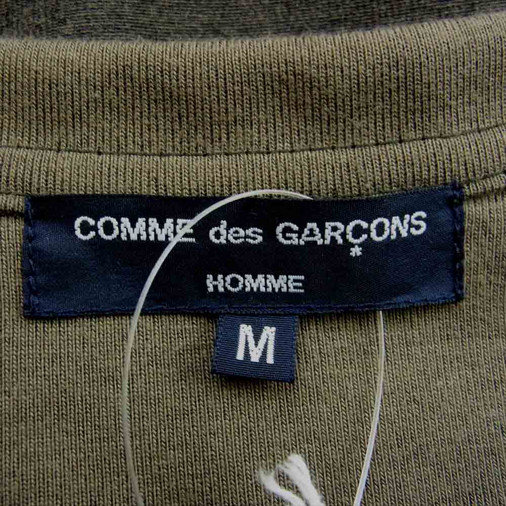 COMME des GARCONS HOMME HOMME コムデギャルソンオムオム 24SS HM-T011-051-1-3 CdGHLOGO INSIDE TEE ロゴ インサイド 半袖 Tシャツ カットソー カーキ系 M【中古】