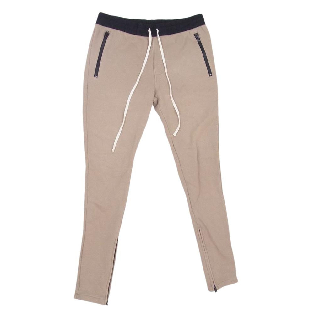 FEAR OF GOD フィアオブゴッド 090233 FOG ESSENTIALS エッセンシャルズ 裾ジップ ジョガー スウェット パンツ ベージュ系 ブラウン系 M【中古】
