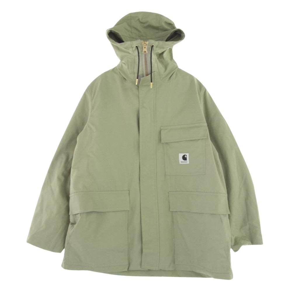 Sacai サカイ 24SS 24-03390M × Carhartt カーハート WIP ダブリューアイピー Reversible Coat リバーシブル ダック コート グレー グレー系 グリーン系 2【美品】【中古】