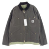 Sacai サカイ 24SS 24-03391M × Carhartt カーハート WIP ダブリューアイピー Reversible Jacket リバーシブル ダック ジャケット グレー グレー系 グリーン系 3【極上美品】【中古】