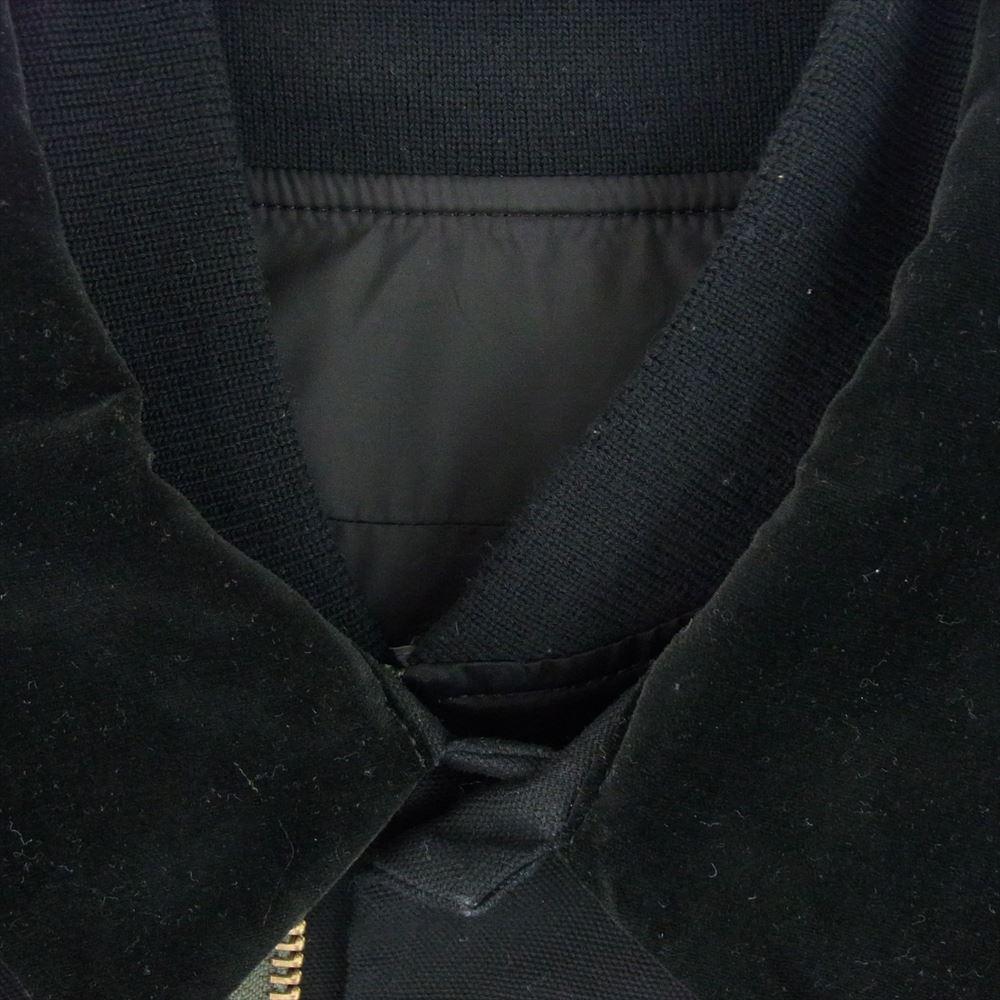 Sacai サカイ 23AW 23-03110M × Carhartt カーハート WIP ダブリューアイピー Canvas x MA-1 JK Michigan キャンバス MA1 ミシガン ダック ジャケット ブラック系 3【中古】