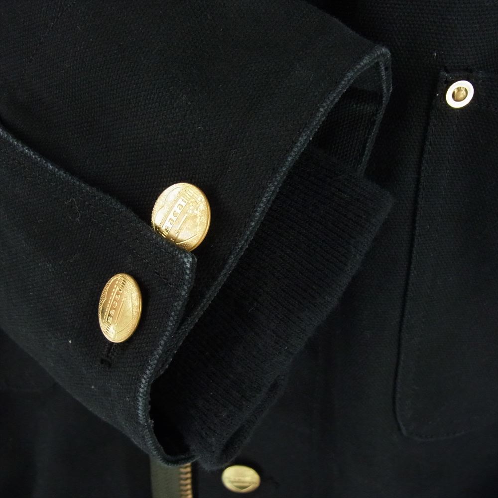 Sacai サカイ 23AW 23-03110M × Carhartt カーハート WIP ダブリューアイピー Canvas x MA-1 JK Michigan キャンバス MA1 ミシガン ダック ジャケット ブラック系 3【中古】