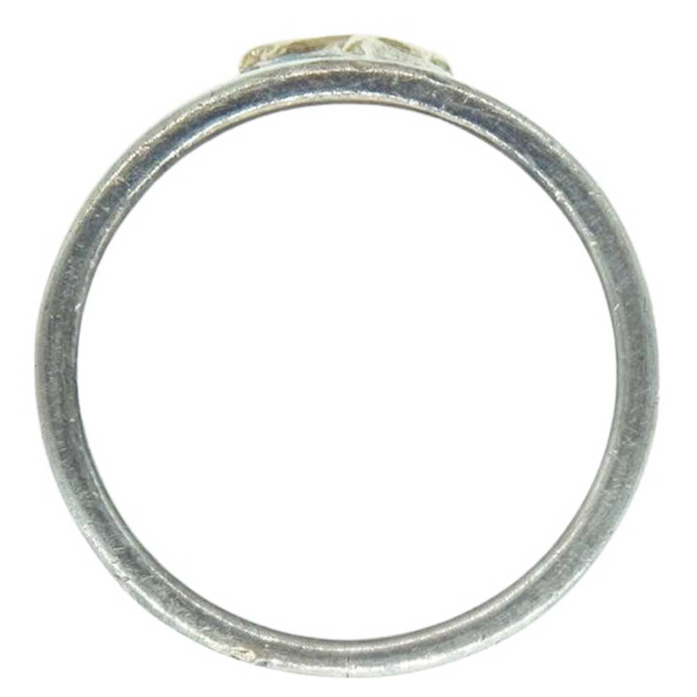 TARO WASHIMI ワシミタロウ 鷲見太郎 鷲見太郎 プレーンリング 10mm w/ アラベスク イーグル メタル サンダー スタンプ リング シルバー系 17号【中古】