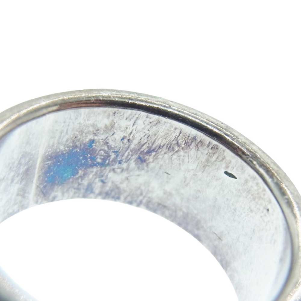 TARO WASHIMI ワシミタロウ 鷲見太郎 鷲見太郎 プレーンリング 10mm w/ アラベスク イーグル メタル サンダー スタンプ リング シルバー系 17号【中古】