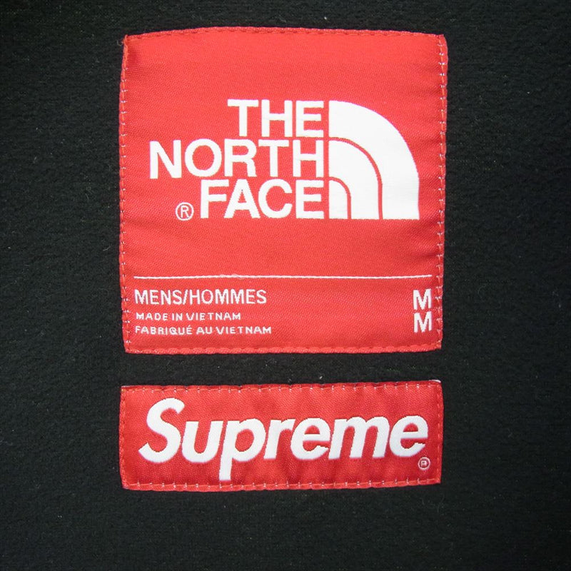 Supreme シュプリーム 20AW NT62004I × THE NORTH FACE ノースフェイス Logo Hooded Fleece Jacket ロゴ フーディ フリース ジャケット グリーン系 M【中古】