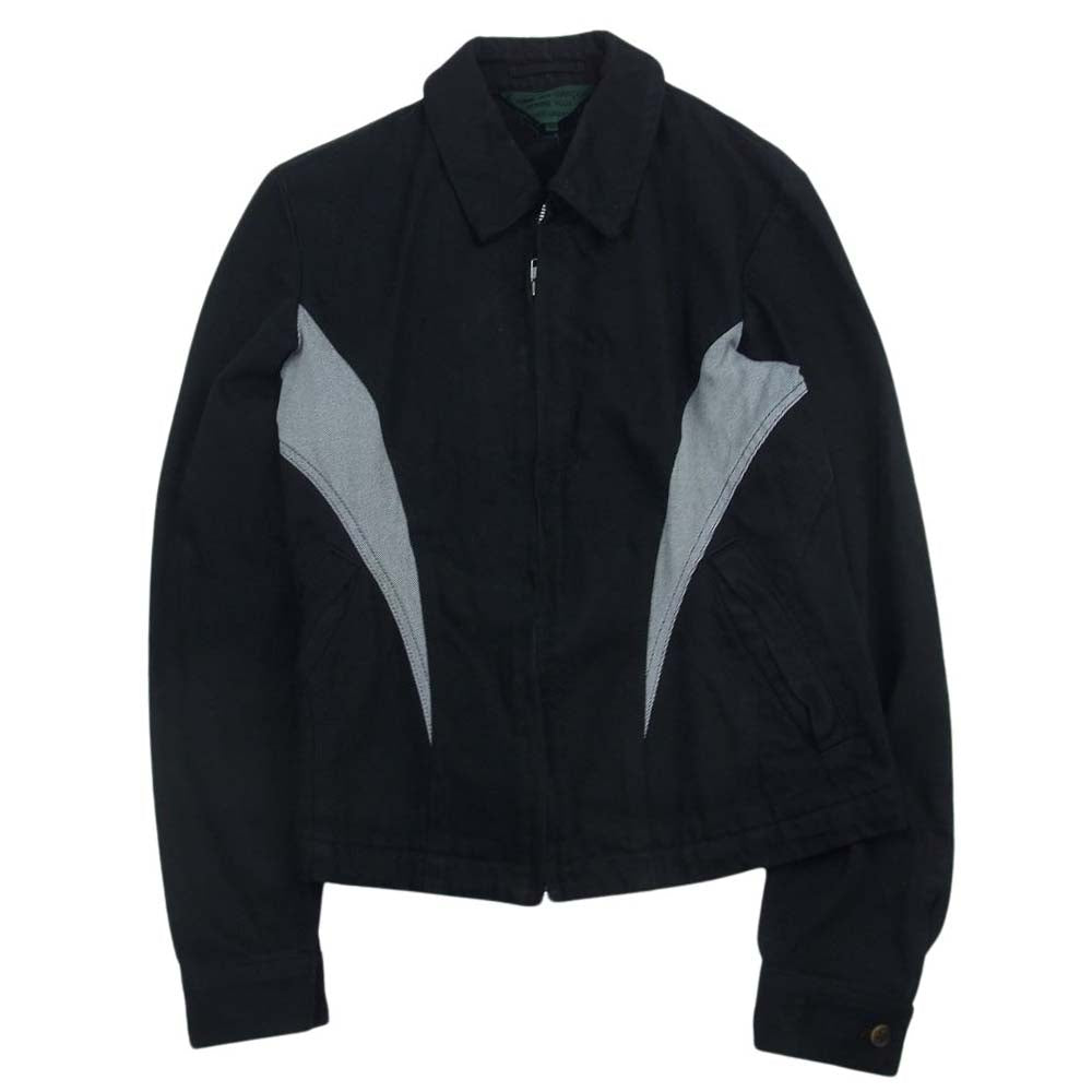 COMME des GARCONS HOMME PLUS コムデギャルソンオムプリュス 09SS PC-J214 EVER GREEN エバーグリーン カーブ切替 製品染め ジップ ブルゾン ジャケット ブラック系 M【中古】