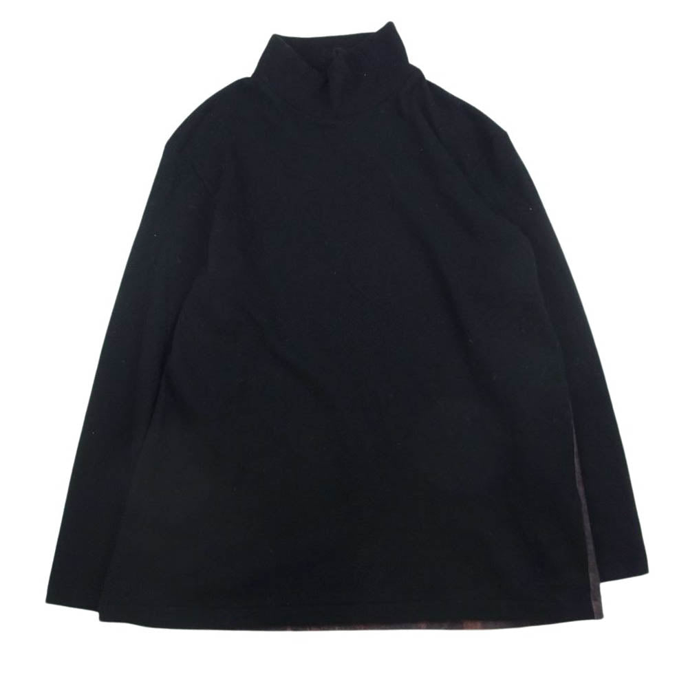 Yohji Yamamoto POUR HOMME ヨウジヤマモトプールオム 22AW HE-T38-178 タートルネック インクジェット グラフィック セーター ブラック系 3【中古】