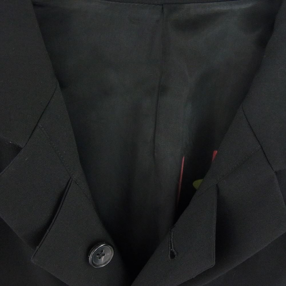 Yohji Yamamoto POUR HOMME ヨウジヤマモトプールオム 21AW HX-J52-131 GARBARDINE LINING ROKUMEIKAN PRINT JACKET 鹿鳴館 復刻 ジャケット ブラック系 2【中古】
