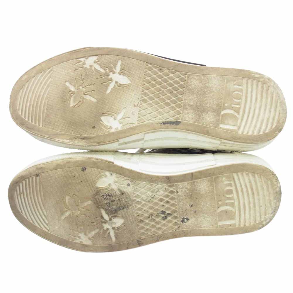 DIOR HOMME ディオールオム 3SH118YJP B23 High Top Sneakers オブリーク総柄 ハイカット スニーカー ホワイト系 41【中古】