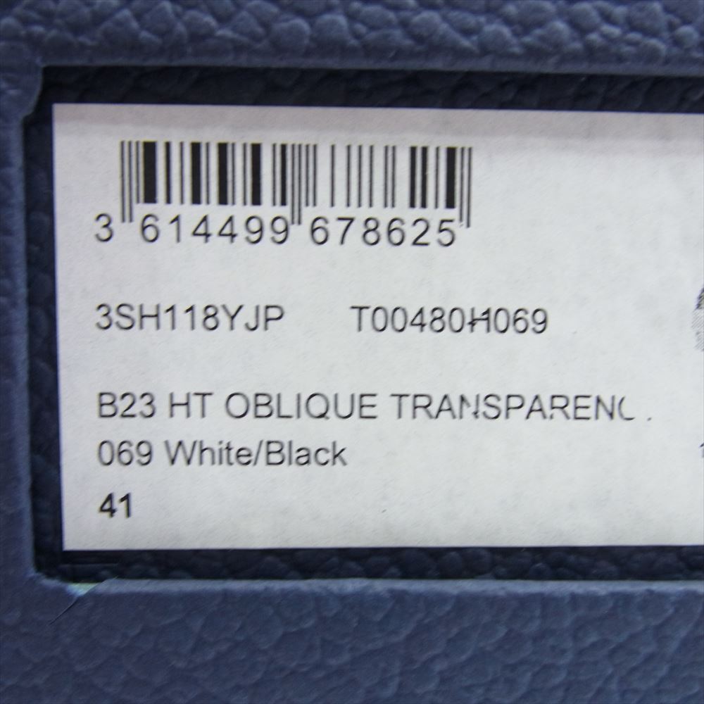 DIOR HOMME ディオールオム 3SH118YJP B23 High Top Sneakers オブリーク総柄 ハイカット スニーカー ホワイト系 41【中古】