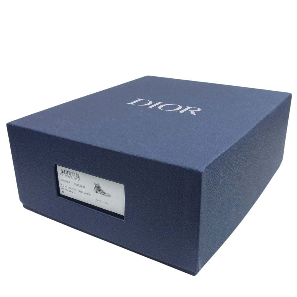 DIOR HOMME ディオールオム 3SH118YJP B23 High Top Sneakers オブリーク総柄 ハイカット スニーカー ホワイト系 41【中古】