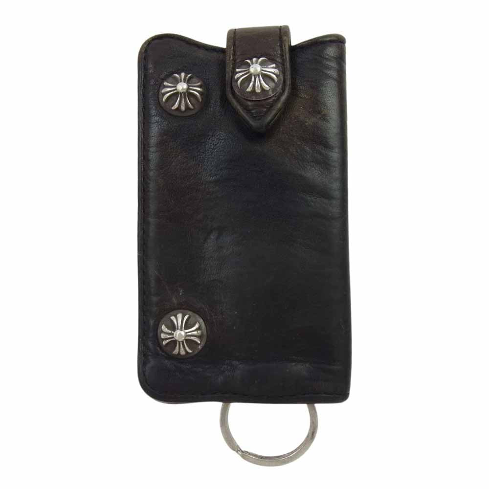 CHROME HEARTS クロムハーツ（原本無） KEY CASE クロスボール ボタン キーケース ブラック系【中古】