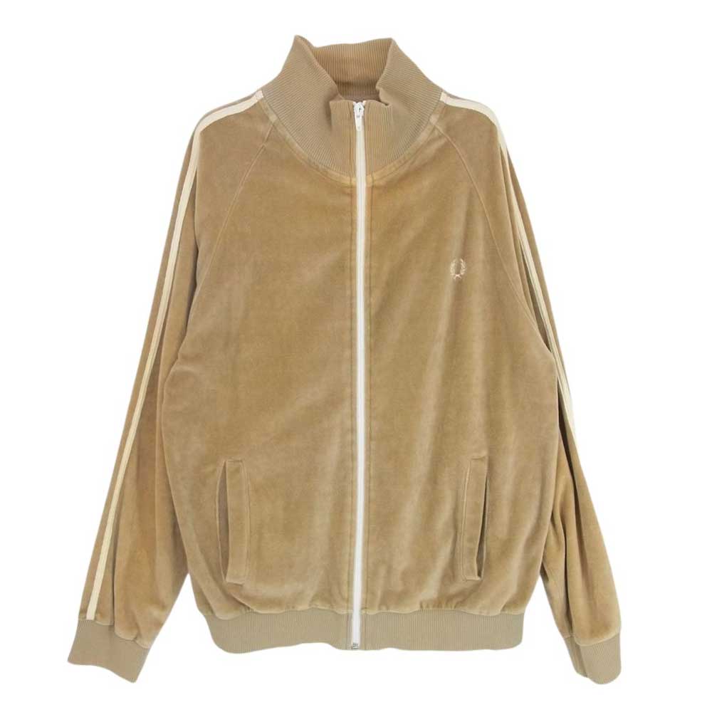 FRED PERRY フレッドペリー J7618 ベロア トラック ジャケット ジャージ  ベージュ系 XS【中古】