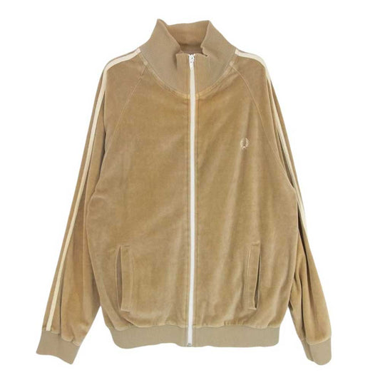 FRED PERRY フレッドペリー J7618 ベロア トラック ジャケット ジャージ  ベージュ系 XS【中古】