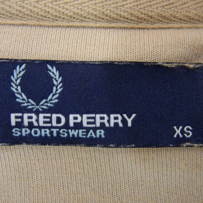 FRED PERRY フレッドペリー J7618 ベロア トラック ジャケット ジャージ  ベージュ系 XS【中古】
