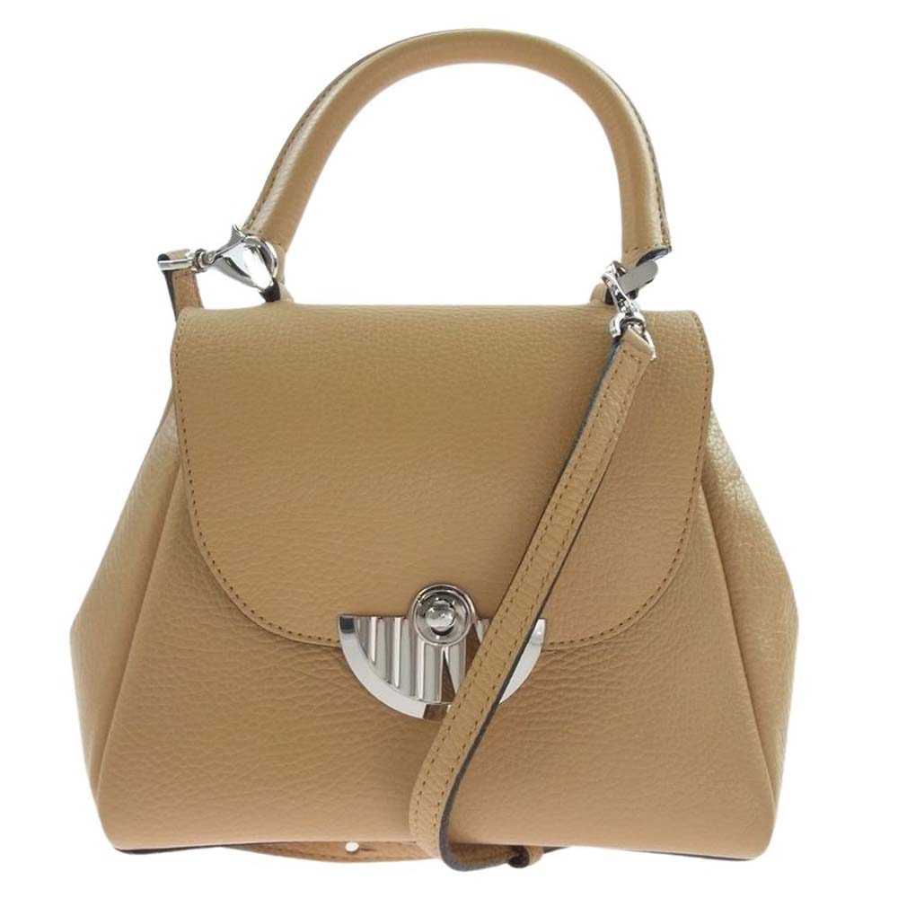 WAKO ワコー Sac de Temps サックドゥタン 2way レザー トート ショルダー バッグ ベージュ系【美品】【中古】