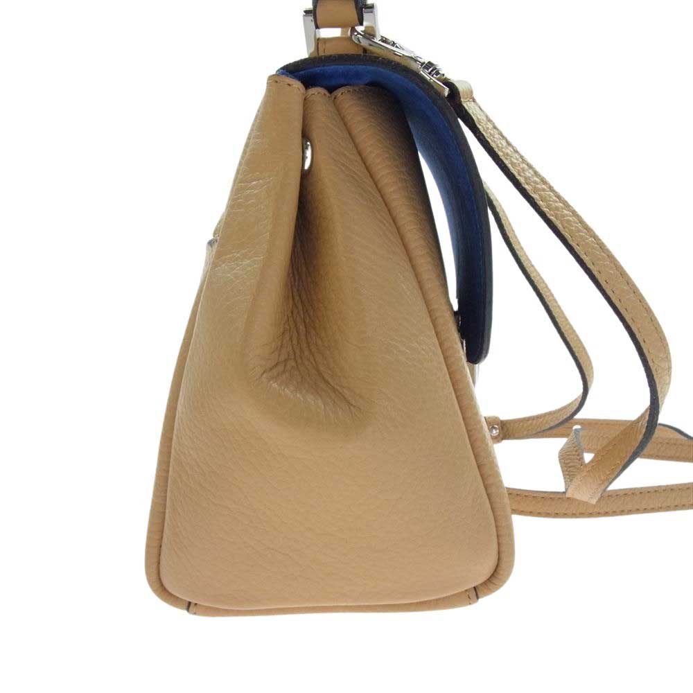 WAKO ワコー Sac de Temps サックドゥタン 2way レザー トート ショルダー バッグ ベージュ系【美品】【中古】