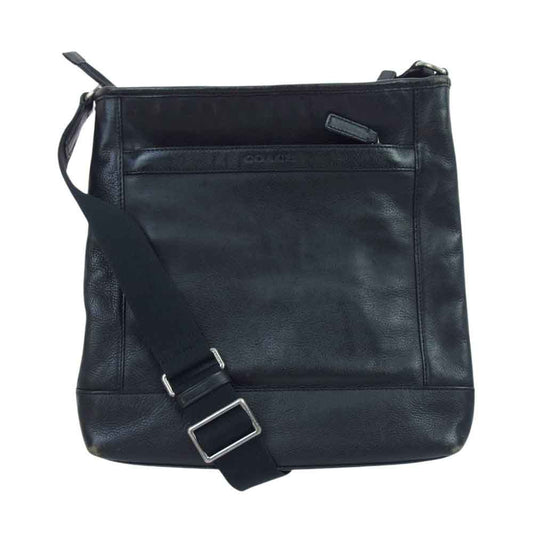 COACH コーチ レザー ショルダー バッグ ブラック系【中古】