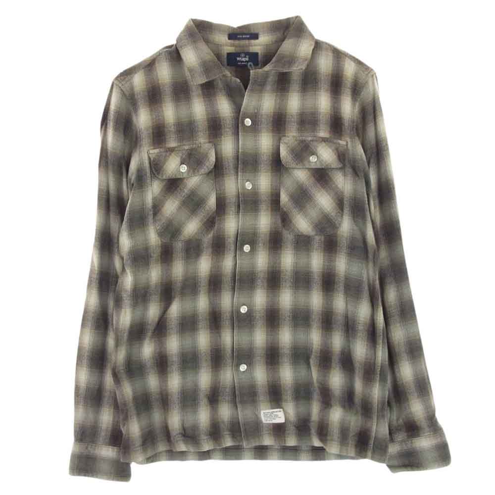 WTAPS ダブルタップス 10AW 102GWDT-SHM03 L/S VATOS SHIRT チェック 長袖 シャツ カーキ系 マルチカラー系 M【中古】