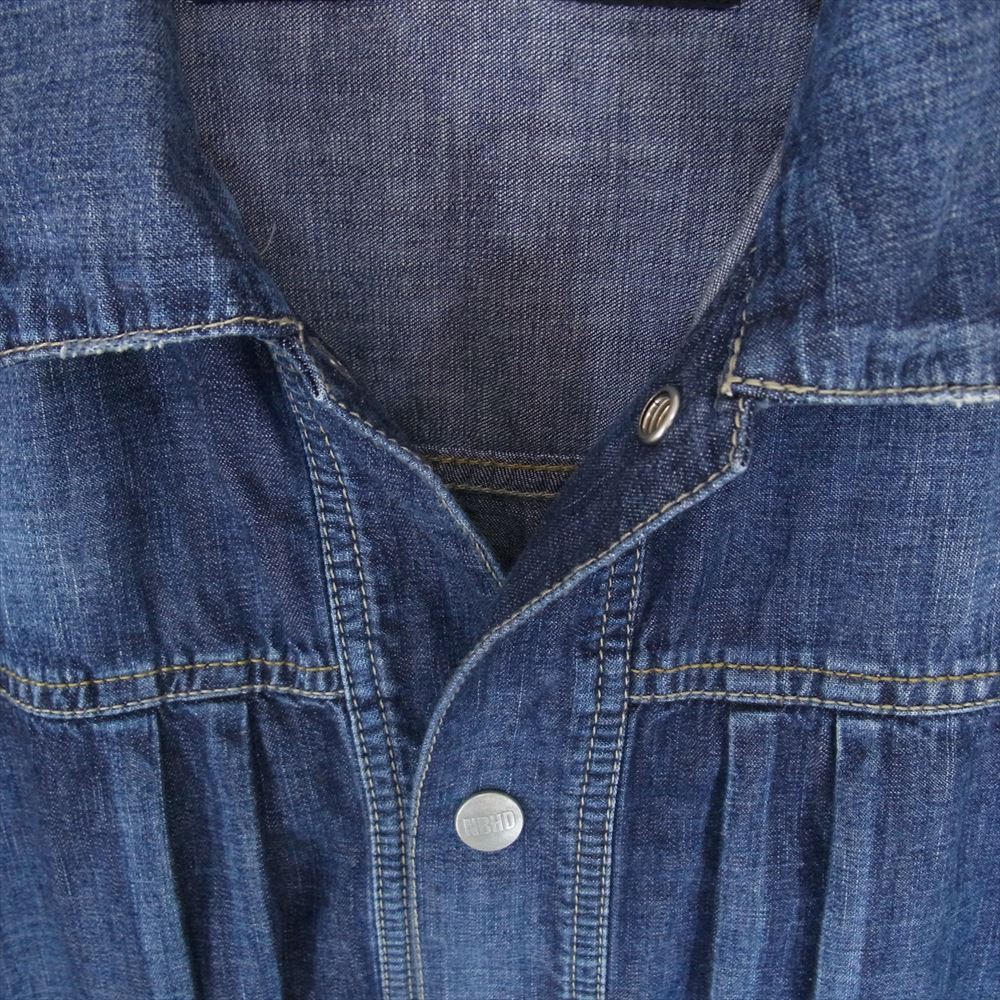 NEIGHBORHOOD ネイバーフッド 24SS 241SPNH-JKM04 WASHED LIGHTWEIGHT DENIM JACKETウォッシュド ライトウエイト デニム ジャケット インディゴブルー系 M【極上美品】【中古】