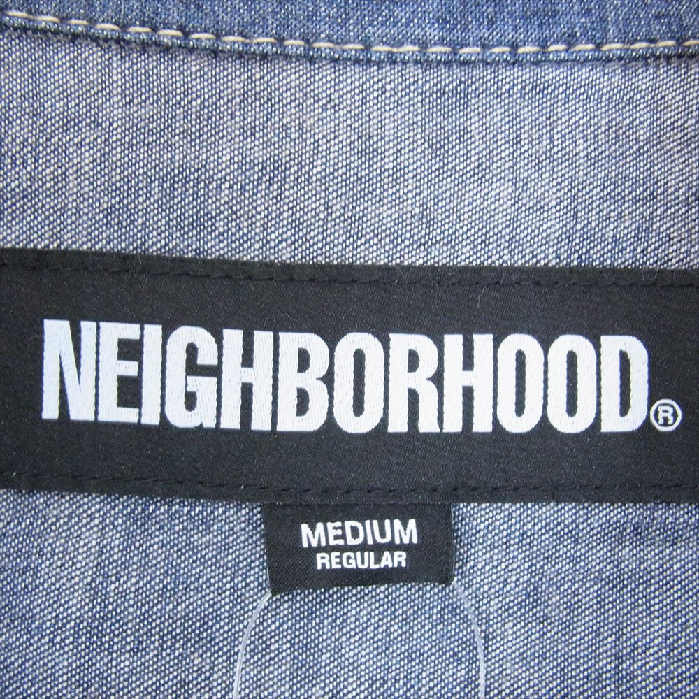 NEIGHBORHOOD ネイバーフッド 24SS 241SPNH-JKM04 WASHED LIGHTWEIGHT DENIM JACKETウォッシュド ライトウエイト デニム ジャケット インディゴブルー系 M【極上美品】【中古】