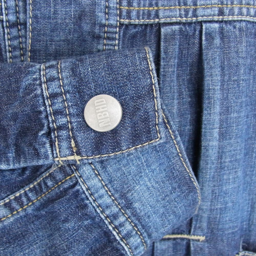 NEIGHBORHOOD ネイバーフッド 24SS 241SPNH-JKM04 WASHED LIGHTWEIGHT DENIM JACKETウォッシュド ライトウエイト デニム ジャケット インディゴブルー系 M【極上美品】【中古】