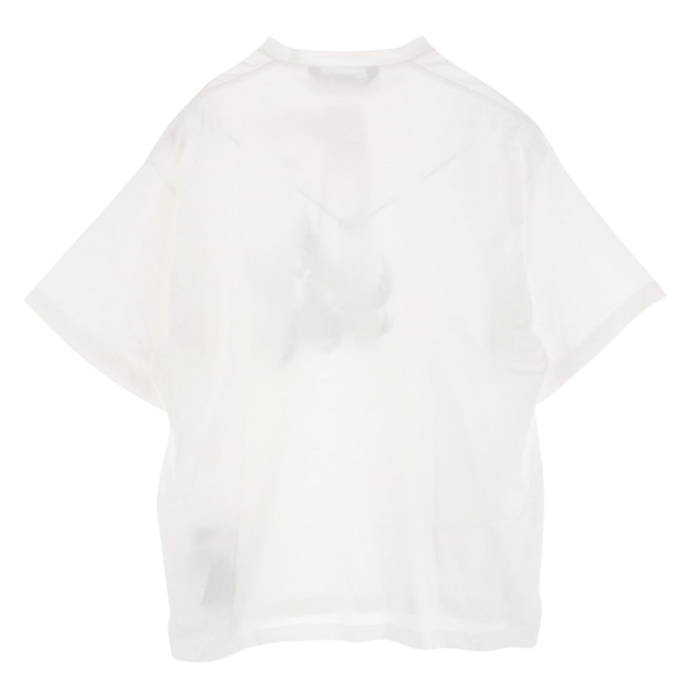 PALM ANGELS パームエンジェルス 23SS PMAA066S23JER003 Palm Angels Palm Print Crewneck T-Shirt Tee ヤシの木 プリント クルーネック 半袖 Tシャツ ホワイト系 L【中古】