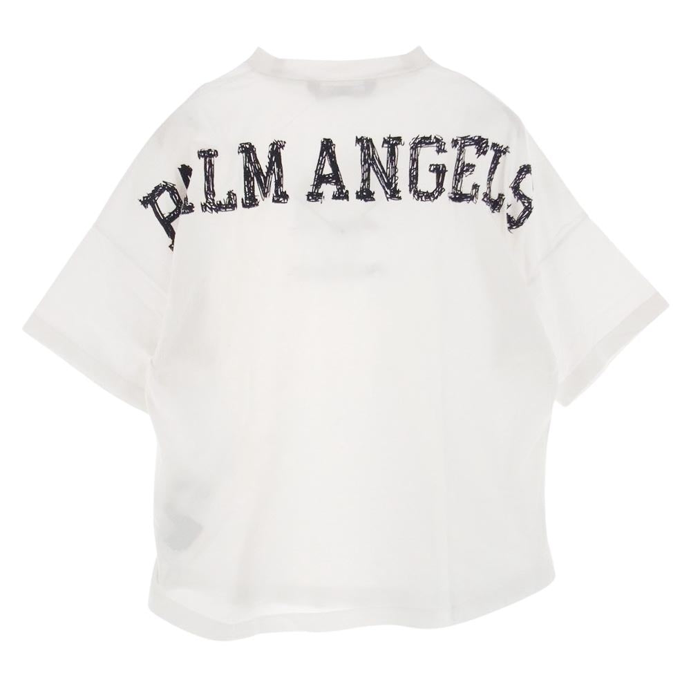 PALM ANGELS パームエンジェルス 22SS PMAA002S22JER004 Palm Angels Sunset Palms Tee プリント クルーネック 半袖 Tシャツ ホワイト系 L【中古】